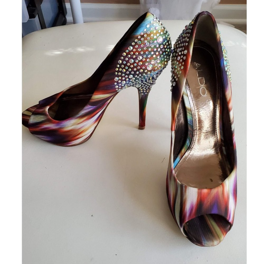 Aldo Platform Peeptoe Pumps, size 39